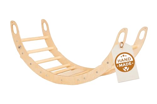 WoodsCraft Kletterbogen für Kinder | Montessori Klettergerüst Indoor | Holz Indoor Kletterspielzeug | Holzkletterbogen Bogenwippe Holzwippe | Baby Klettern Indoor, Wippe Kinder, Klettern Kinder Indoor WoodsCraft Kletterbogen für Kinder | Montessori Klettergerüst Indoor | Holz Indoor Kletterspielzeug | Holzkletterbogen Bogenwippe Holzwippe | Baby Klettern Indoor, Wippe Kinder, Klettern Kinder Indoor von WoodsCraft