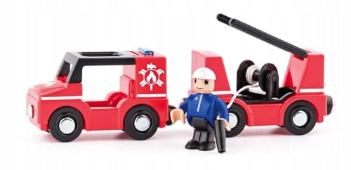 Woody Feuerwehrauto mit Leiter und Feuerwehrmann Woody Feuerwehrauto mit Leiter und Feuerwehrmann von Woodyland