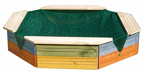 Woodyland 130 x 130 x 27 cm Sandkasten mit Schutzhaube (farbig Woodyland 130 x 130 x 27 cm Sandkasten mit Schutzhaube (farbig von Woodyland