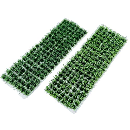 Woohome 208 Stück Static Grass Tuft 2 Farbe Miniatur Grasbüschel Modellbau Selbstklebende Statische Grass für Miniatur Tabletop Spiele Modelleisenbahn Geländebau von Woohome