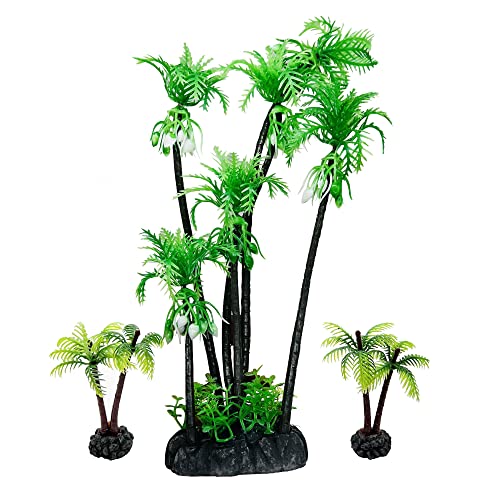 Woohome 3 Stück Miniatur Palme Kunststof Modell Kokospalmen Palm Kunststoff Kokospalmen für DIY Landschaft Gartendeko, Modelllandschaft von Woohome