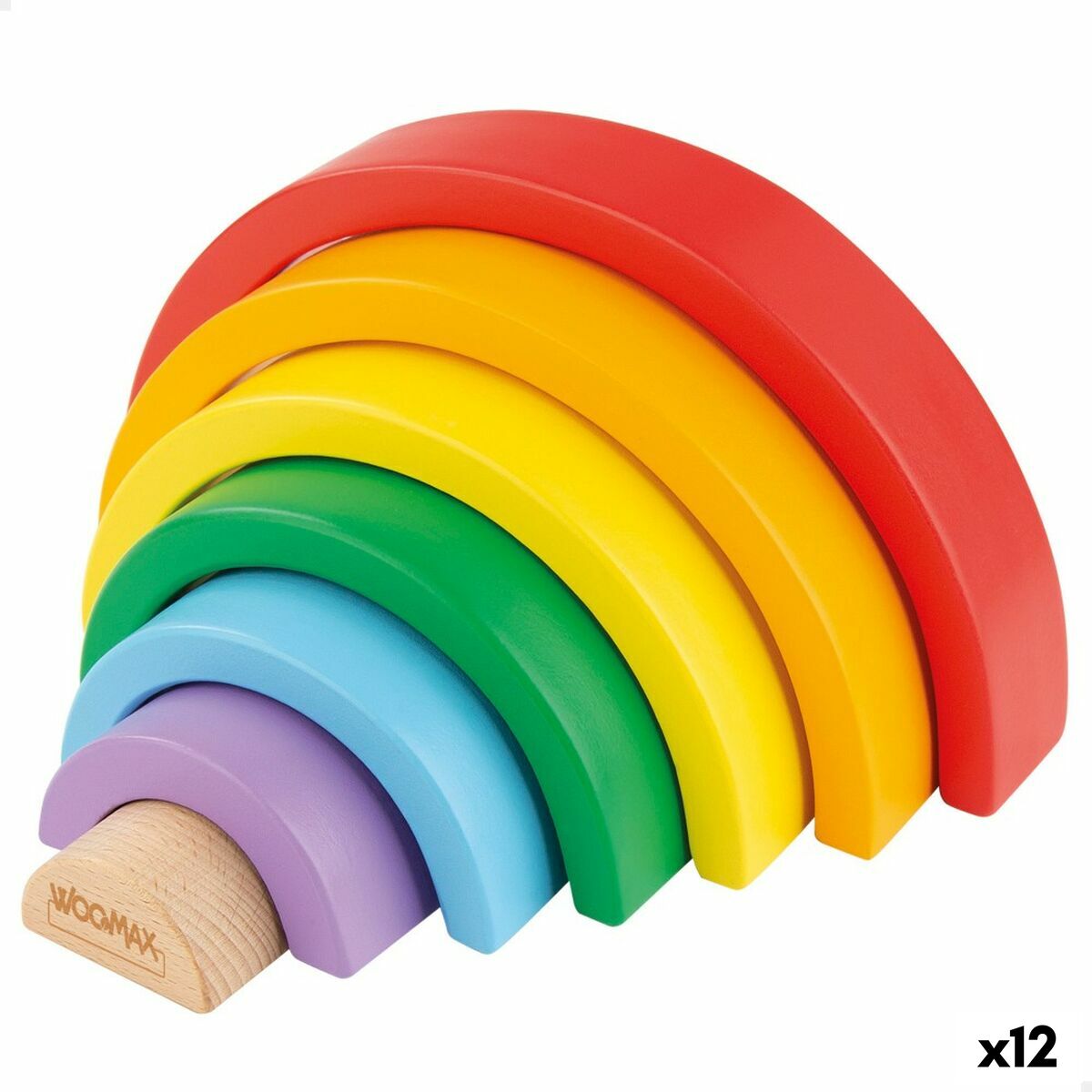 Geschicklichkeitsspiel Woomax Regenbogen 21 x 10 x 3,5 cm (12 Stück) von Woomax