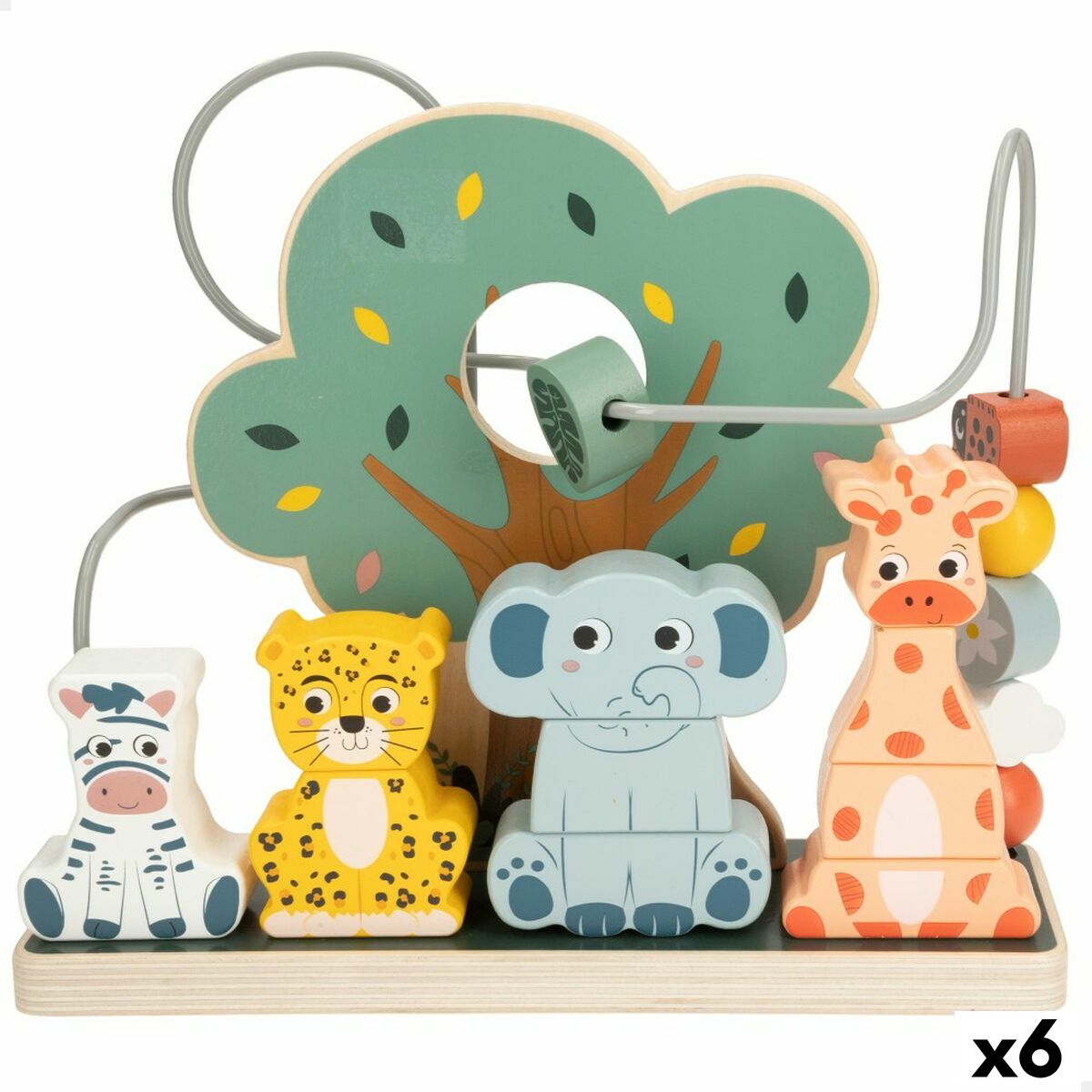 Geschicklichkeitsspiel für Babys Woomax tiere 25 x 22 x 10 cm (6 Stück) von Woomax