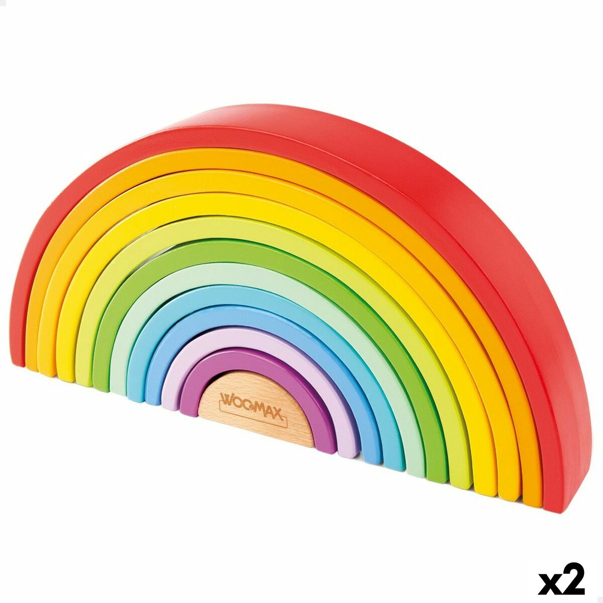 Kinder Puzzle aus Holz Woomax Regenbogen 11 Stücke 2 Stück Kinder Puzzle aus Holz Woomax Regenbogen 11 Stücke 2 Stück von Woomax