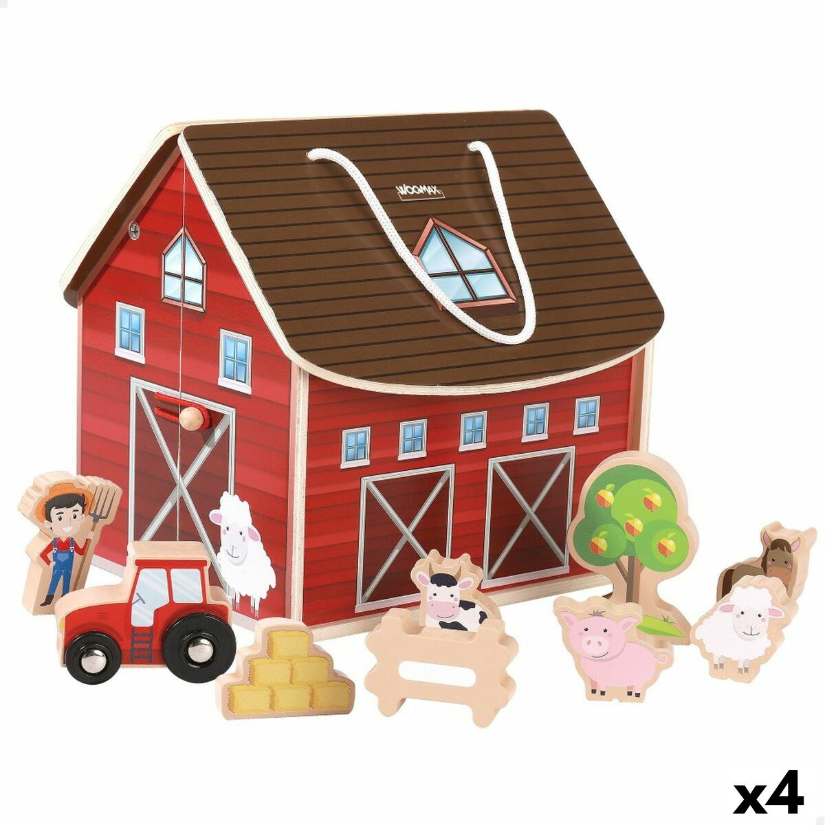 Playset Woomax Bauernhof 9 Stücke 4 Stück 19 x 18 x 19 cm Playset Woomax Bauernhof 9 Stücke 4 Stück 19 x 18 x 19 cm von Woomax
