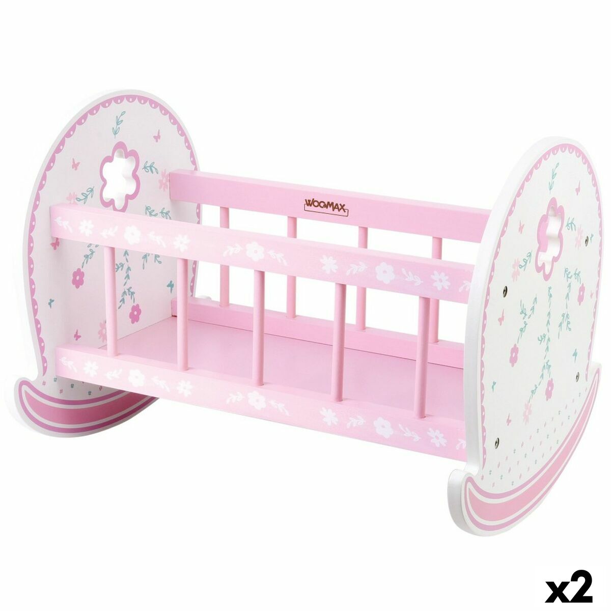 Puppenwiege Woomax 2 Stück 47 x 35 x 35 cm Puppenwiege Woomax 2 Stück 47 x 35 x 35 cm von Woomax
