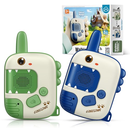 Walkie Talkie Kinder, Dinosaurier Spielzeug ab 3 4 5 6 7 8 Jahren Junge 3-8 Jahre Geschenkideen Walky Talky Geschenk Junge 3-8 Jahre Outdoor Spiele für Jungen Funkgerät Kinderspielzeug Spielsachen von Wootoyz