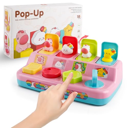 Spielzeug ab 1 Jahr Pop up Baby Spielzeug ab 6 12 18 Monate Montessori Spielzeug ab 1 Jahr Babys Geschenk 12 18 Monate Baby Motorikspielzeug von Wootoyz