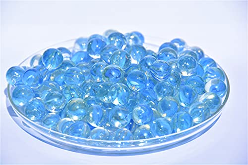 hochwertige Murmeln aus Glas, Ø ca. 16 mm, 100 Stück (blau, 121 31) von Worf Glaskugeln