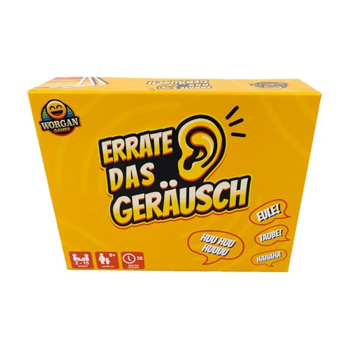 Worgan Games Errate das Geräusch – Lustiges Partyspiel mit Geräuschimitationen | Spaß für Familie & Freunde | 2-15 Spieler, Ab 8 Jahren | Perfekt für Kinder, Teenager & Erwachsene von Worgan Games