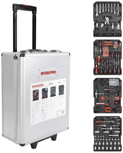 WorkPro WP1050 Trolley-Koffer bestückt 1050teilig (L x B x H) 37 x 20 x 51cm von WorkPro
