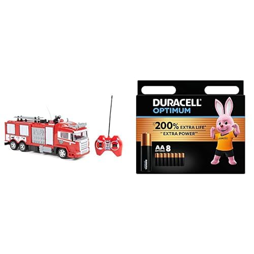 World Tech Toys 34980 Feuerwehrauto – Fernsteuerung Light up Lights & Shoots Water + Duracell Optimum Batterien AA, 8 Stück, bis zu 200% zusätzliche Lebensdauer oder extra Power World Tech Toys 34980 Feuerwehrauto – Fernsteuerung Light up Lights & Shoots Water + Duracell Optimum Batterien AA, 8 Stück, bis zu 200% zusätzliche Lebensdauer oder extra Power von World Tech Toys