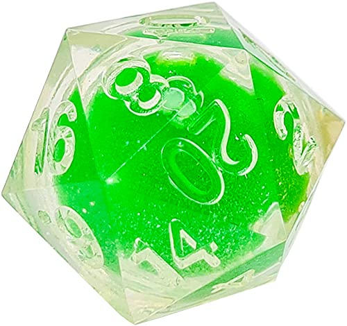 World of Dice - Fluid-Serie - D20 / W20 Würfel mit Flüssigkeit und Farbpigmenten im Inneren, ideal für D&D, DSA, Cthulhu, Shadowrun und viele mehr von World of Dice