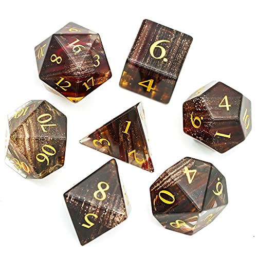 World of Dice - Glaswürfel Firestorm - 7-TLG. Pen and Paper Würfelset aus Glas, Echtglaswürfel mit Gravur, ideal für z. B. D&D, DSA, Cthulhu, Shadowrun, Aborea und viele weitere World of Dice - Glaswürfel Firestorm - 7-TLG. Pen and Paper Würfelset aus Glas, Echtglaswürfel mit Gravur, ideal für z. B. D&D, DSA, Cthulhu, Shadowrun, Aborea und viele weitere von World of Dice
