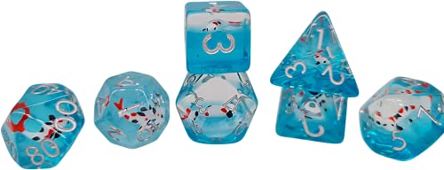 World of Dice - Koi Edition - Pen and Paper Würfel Set, 7-teilig, Rollenspiel-Würfel aus Kunststoff, blau World of Dice - Koi Edition - Pen and Paper Würfel Set, 7-teilig, Rollenspiel-Würfel aus Kunststoff, blau von World of Dice