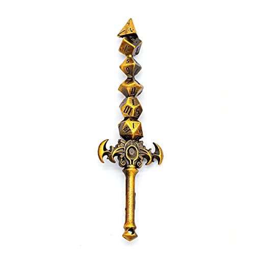 World of Dice - Mini-Würfelschwert - goldfarben, aus Metall, Zubehör für alle Pen & Paper Rollenspieler, Dungeons and Dragons, Das Schwarze Auge, und mehr World of Dice - Mini-Würfelschwert - goldfarben, aus Metall, Zubehör für alle Pen & Paper Rollenspieler, Dungeons and Dragons, Das Schwarze Auge, und mehr von World of Dice