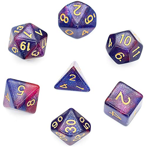 World of Dice Orion-Serie - Pen and Paper Würfel, 7-teiliges Würfelset, W20, W12, W10, W10.0, W8, W6, W4, Rollenspiel-Würfel, für Dungeons and Dragons und weitere RPG, lila blau World of Dice Orion-Serie - Pen and Paper Würfel, 7-teiliges Würfelset, W20, W12, W10, W10.0, W8, W6, W4, Rollenspiel-Würfel, für Dungeons and Dragons und weitere RPG, lila blau von World of Dice