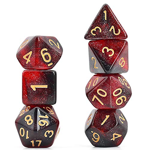World of Dice Orion-Serie - Pen and Paper Würfel, 7-teiliges Würfelset, W20, W12, W10, W10.0, W8, W6, W4, Rollenspiel-Würfel, für Dungeons and Dragons und weitere RPG, rot World of Dice Orion-Serie - Pen and Paper Würfel, 7-teiliges Würfelset, W20, W12, W10, W10.0, W8, W6, W4, Rollenspiel-Würfel, für Dungeons and Dragons und weitere RPG, rot von World of Dice