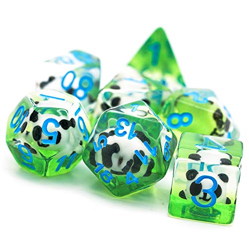 World of Dice Pen and Paper Würfel Set - Panda Edition - 7 polyedrische Pen Würfel aus Kunststoff, W20, W12, W10, W10.0, W8, W6, W4 World of Dice Pen and Paper Würfel Set - Panda Edition - 7 polyedrische Pen Würfel aus Kunststoff, W20, W12, W10, W10.0, W8, W6, W4 von World of Dice