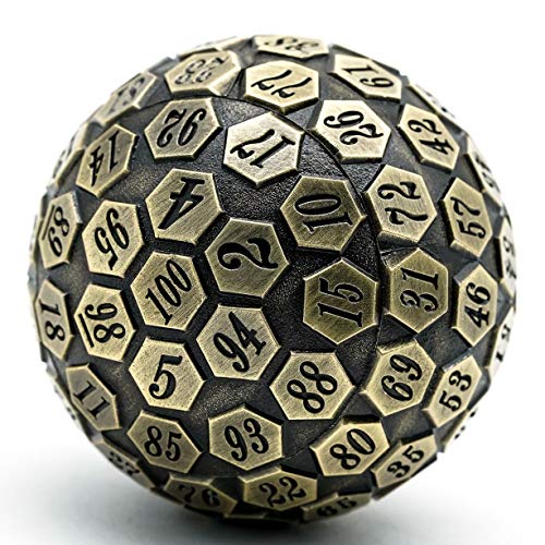 World of Dice W100 / D100 - Pen and Paper Würfel, Metall, Drachenei, Antik-Optik, 100-seitiger Rollenspiel-Würfel World of Dice W100 / D100 - Pen and Paper Würfel, Metall, Drachenei, Antik-Optik, 100-seitiger Rollenspiel-Würfel von World of Dice