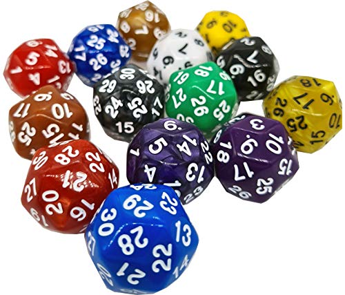 World of Dice W30 Würfel - frei Farbwahl, ideal für Pen & Paper und andere Brettspiele, 30 Seiten Würfel (6-Weiß) von World of Dice