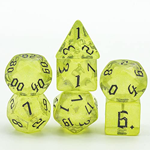World of Dice Würfelset - 7 Rollenspiel-Würfel im Set, für Pen and Paper, z. B. Dungeons and Dragons (D&D), Das Schwarze Auge (DSA), Pathfinder, Shadowrun, Aborea, ... von World of Dice