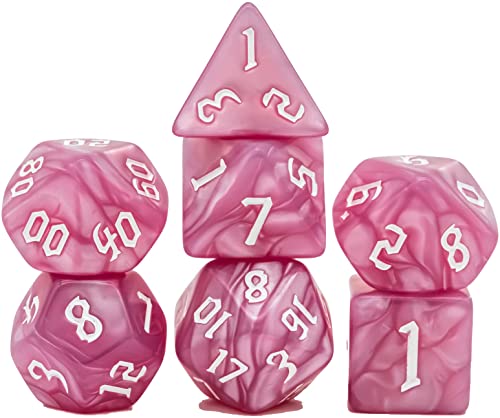 World of Dice Würfelset Candycream - 7 Rollenspiel-Würfel im Set, für Pen and Paper, z. B. Dungeons and Dragons (D&D), Das Schwarze Auge (DSA), Pathfinder, Shadowrun, Aborea, ... von World of Dice