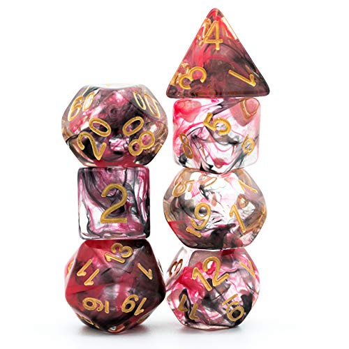 World of Dice Würfelset - Smoke Serie - 7tlg. Pen and Paper Würfel Starterset, für Dungeons and Dragons, DSA, Aborea, Cthulhu, und mehr, Bloody red World of Dice Würfelset - Smoke Serie - 7tlg. Pen and Paper Würfel Starterset, für Dungeons and Dragons, DSA, Aborea, Cthulhu, und mehr, Bloody red von World of Dice