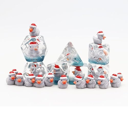 World of Dice - Xmas Duck Grey Würfelset - 7-TLG. Pen and Paper Rollenspielwürfel mit Weihnachts-Entchen im Inneren, perfekt für DND, DSA, Cthulhu, Shadowrun und viele weitere World of Dice - Xmas Duck Grey Würfelset - 7-TLG. Pen and Paper Rollenspielwürfel mit Weihnachts-Entchen im Inneren, perfekt für DND, DSA, Cthulhu, Shadowrun und viele weitere von World of Dice
