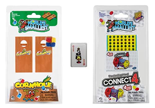 Worlds Smallest Connect 4 Cornhole - Miniatur-Spielkarten - Bundle 3 Spiele Set Worlds Smallest Connect 4 Cornhole - Miniatur-Spielkarten - Bundle 3 Spiele Set von World's Smallest