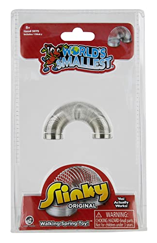 NANQUAN Worlds Smallest The Original Slinky Walking Spring Toy, Fidget Toy, Party Favors and Gifts, Toys for Girls and Boys von Worlds Smallest
