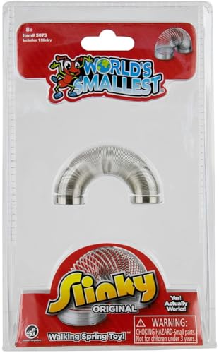 NANQUAN Worlds Smallest The Original Slinky Walking Spring Toy, Fidget Toy, Party Favors and Gifts, Toys for Girls and Boys von World's Smallest