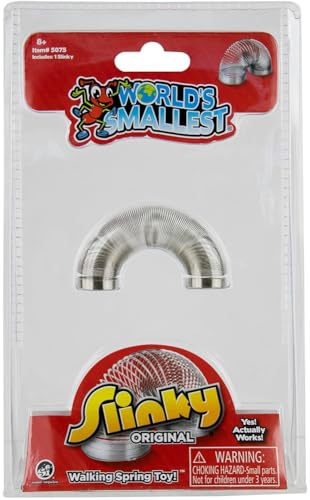 NANQUAN Worlds Smallest The Original Slinky Walking Spring Toy, Fidget Toy, Party Favors and Gifts, Toys for Girls and Boys von Worlds Smallest