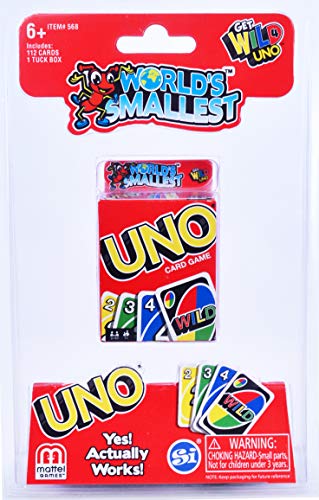 Super Impulse Worlds Smallest UNO Card Game - die weltweit kleinste Version vom populären UNO-Spiel, ab 6 Jahre von World's Smallest