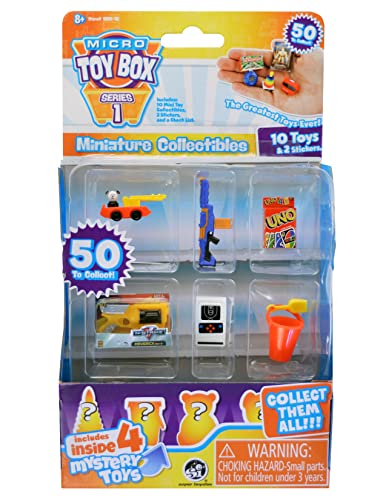 Worlds Smallest Micro Toy Box Serie 1 Mini Sammlerstücke, 10 Stück, Multi, Miniatur von Worlds Smallest