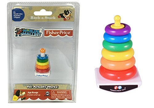 Worlds Smallest Rock-a-Stack Miniature Edition- Pocket Sized Stacking Rings Toy That Really Works! by von Worlds Smallest