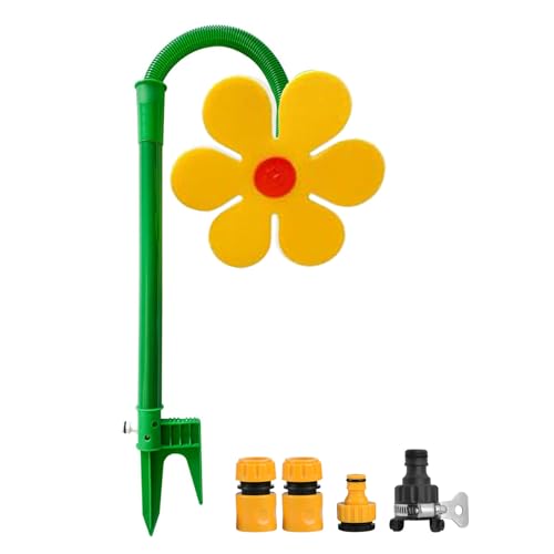 Verrückte Daisy Sprinkler, tanzende Blume Wasser Sprinkler 360 ° Drehen für Rasen und Garten, Spaß Bewässerungswerkzeug für Garten Bewässerung Spielen, Haltbare Kunststoffbasis mit lebendigen Desig von Worparsen