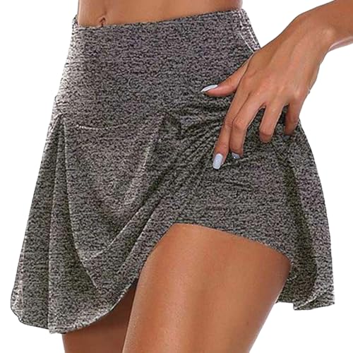 Worparsen Skorts für Women Summer Elastic Taille Tennis Skorts Röcke mit inneren Shorts Leichtes Yoga Training Activewear Shorts Grau 3xl Worparsen Skorts für Women Summer Elastic Taille Tennis Skorts Röcke mit inneren Shorts Leichtes Yoga Training Activewear Shorts Grau 3xl von Worparsen