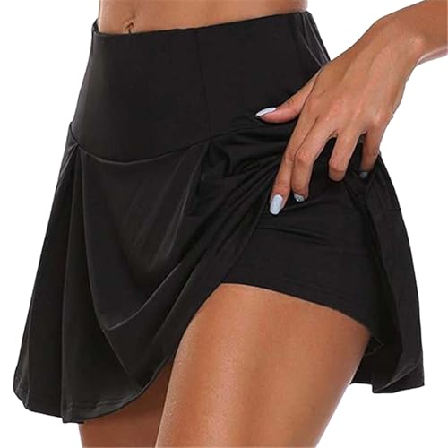 Worparsen Skorts für Women Summer Elastic Taille Tennis Skorts Röcke mit inneren Shorts Leichtes Yoga Training Activewear Shorts Schwarz 2xl Worparsen Skorts für Women Summer Elastic Taille Tennis Skorts Röcke mit inneren Shorts Leichtes Yoga Training Activewear Shorts Schwarz 2xl von Worparsen