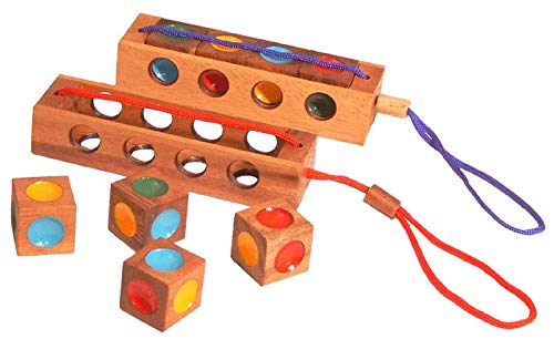 WORU Crazy Four (Ampel Spiel), Spiel aus Holz von WORU
