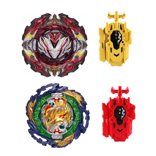 Wotean Gyroscope Turbo Set, 3D Arena Metall Fusion KampfKreisel, Mit Battling Top Launcher, Geschenk-Sets für Kinder(195+185) von Wotean
