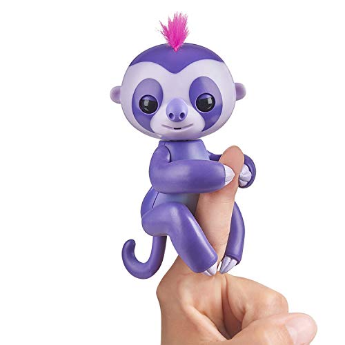 Fingerlings Faultier lila Marge 3752 interaktives Spielzeug, reagiert auf Geräusche, Bewegungen und Berührungen von Wow Wee