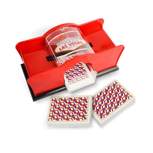 Wowlela Manueller Kartenmischer, 2 Decks Handgekurbelte Kartenmischer Zum Spielen von Poker, Texas Hold Em, Blackjack, Spielen, Zuhause, Party, Club, Kartenmischer, Einfach zu Bedienen, Rot Wowlela Manueller Kartenmischer, 2 Decks Handgekurbelte Kartenmischer Zum Spielen von Poker, Texas Hold Em, Blackjack, Spielen, Zuhause, Party, Club, Kartenmischer, Einfach zu Bedienen, Rot von Wowlela