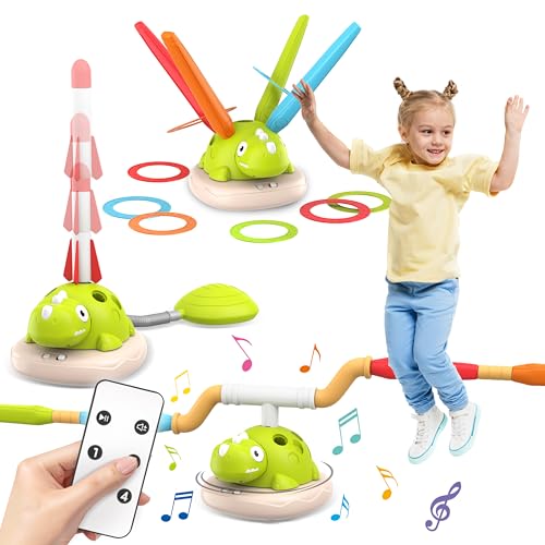 3-in-1 Musik-Ringspiel zum Stampfen und Werfen, Raketenwerfer für Kinder, Spielzeug mit Fernbedienung, für drinnen und draußen, Spielzeug für Kinder im Alter von 4–8, 5–7, 8–13, Geburtstagsgeschenke 3-in-1 Musik-Ringspiel zum Stampfen und Werfen, Raketenwerfer für Kinder, Spielzeug mit Fernbedienung, für drinnen und draußen, Spielzeug für Kinder im Alter von 4–8, 5–7, 8–13, Geburtstagsgeschenke von Wowok