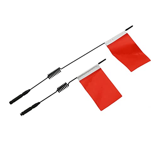 Signalflagge aus Metall, kompatibel für MN WPL 4WD Offroad-Kletterauto, Modellauto, Zubehör, DIY-modifizierte Teile Kurze Fahne rot von Wpond