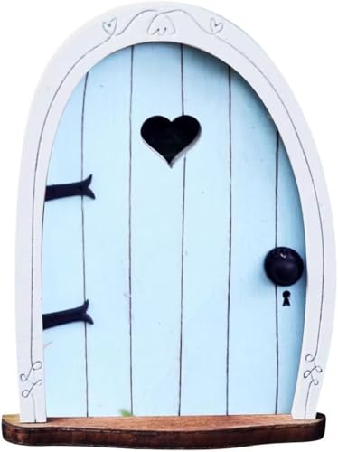 Baby Blue Streak Mini Fairy Garden Door for Tree, 3D Miniature Fairy Door for Fairytale Tiny House Doors, Bonsai Terrarium Micro Landscape Decoration Accessories Garden Miniatures Baby Blue Streak Mini Fairy Garden Door for Tree, 3D Miniature Fairy Door for Fairytale Tiny House Doors, Bonsai Terrarium Micro Landscape Decoration Accessories Garden Miniatures von Wpppan