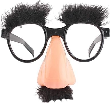 Wpppan Schwarze Halloween-Brille, lustige Verkleidungsbrille, für lustige Nase, Augenbrauen, Schnurrbart, Cosplay, Halloween, Party-Dekoration, Kostüm, Foto-Requisite, Party, Kopfbedeckung, Brillen von Wpppan