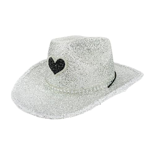 Glitzer Cowboyhut | Disco Glitter Cowgirl Hut | Party Kopfbedeckung Kostüm Zubehör für Halloween Junggesellinnenabschied Glitzer Cowboyhut | Disco Glitter Cowgirl Hut | Party Kopfbedeckung Kostüm Zubehör für Halloween Junggesellinnenabschied von Wpsagek
