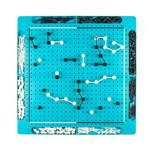 Kettenschachspiel, Schwarz -Weiß -Schachbrett - Multifunktionales Schachausbildungsspielzeug,Tragbares Schachbrett, interaktive Puzzle -Kette -Verbindung für Freunde zusammengefasst von Wpsagek
