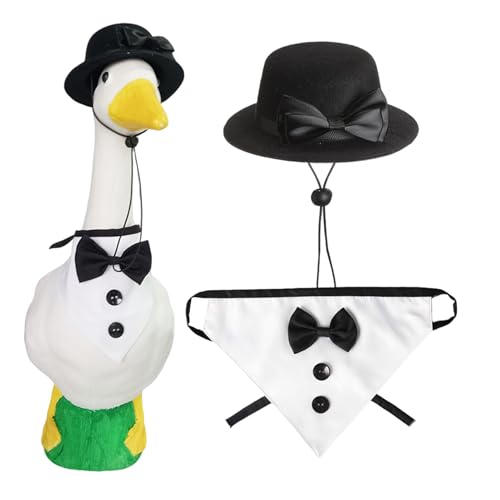 Outdoor -Gänse -Outfits, Hof -Gänse -Outfits | Hochzeitsgänse Kostüm | Große 23 Zoll hohe Wasservögel Figur Hüte Fliege Krawattenschal für Hausmöbel Outdoor -Gänse -Outfits, Hof -Gänse -Outfits | Hochzeitsgänse Kostüm | Große 23 Zoll hohe Wasservögel Figur Hüte Fliege Krawattenschal für Hausmöbel von Wpsagek